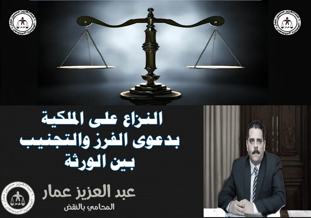 النزاع على الملكية بدعوى الفرز والتجنيب بين الورثة 4 النزاع على الملكية بين الورثة