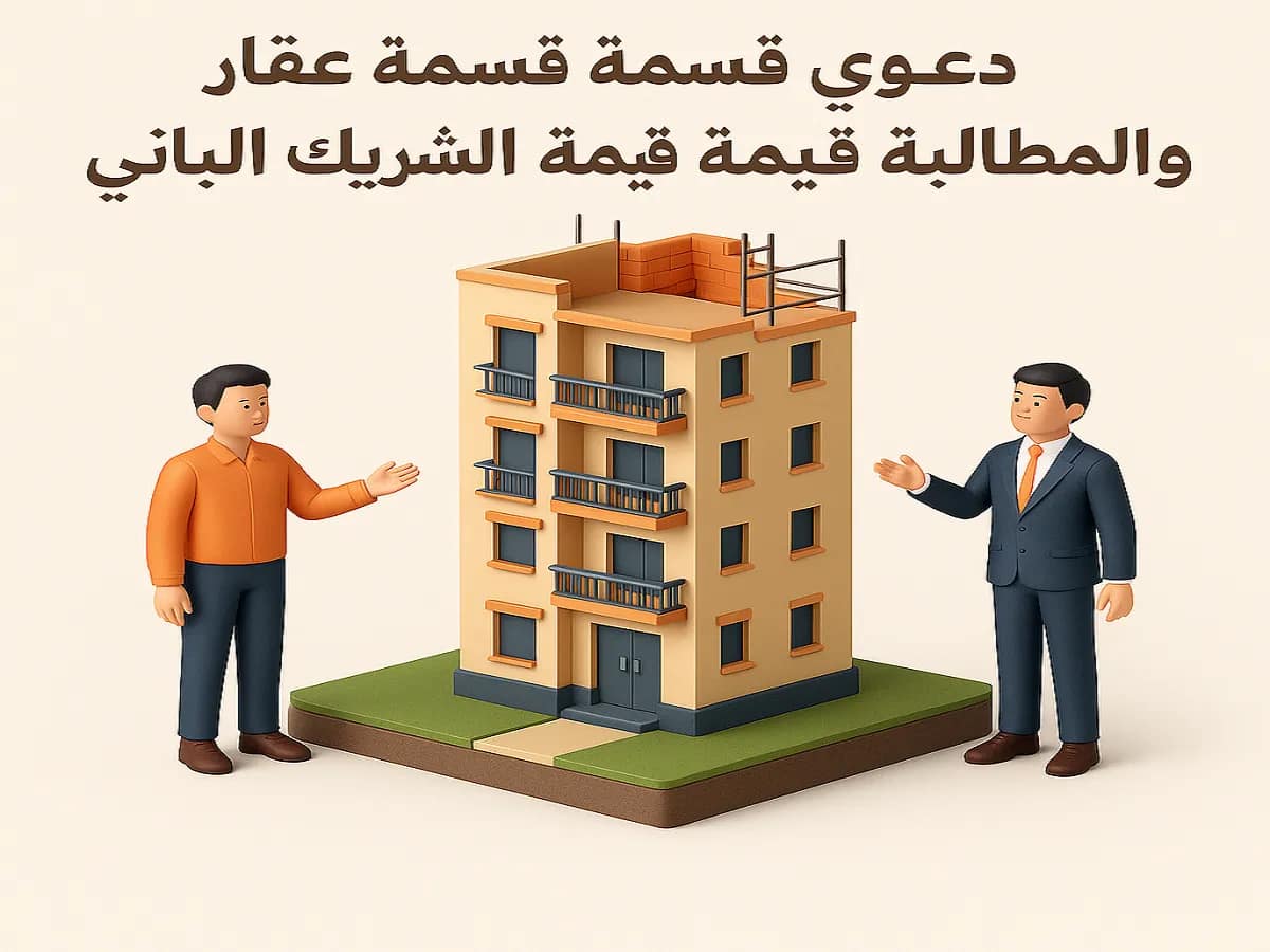 المطالبة بنصف قيمة المباني من الشريك الباني مشاعا مع القسمة 16 المطالبة بنصف قيمة المباني من الشريك الباني مشاعا