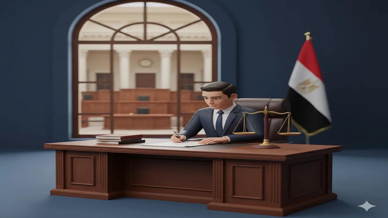 الطعن بالتزوير دفاع جوهري منتج في محكمة النقض 2025 1 الطعن بالتزوير دفاع جوهري رموز قانونية احترافية تشمل مطرقة القاضي والميزان والمستندات القانونية المختومة والأعمدة المصرية بألوان بحرية وأحمر مخدر وذهبي